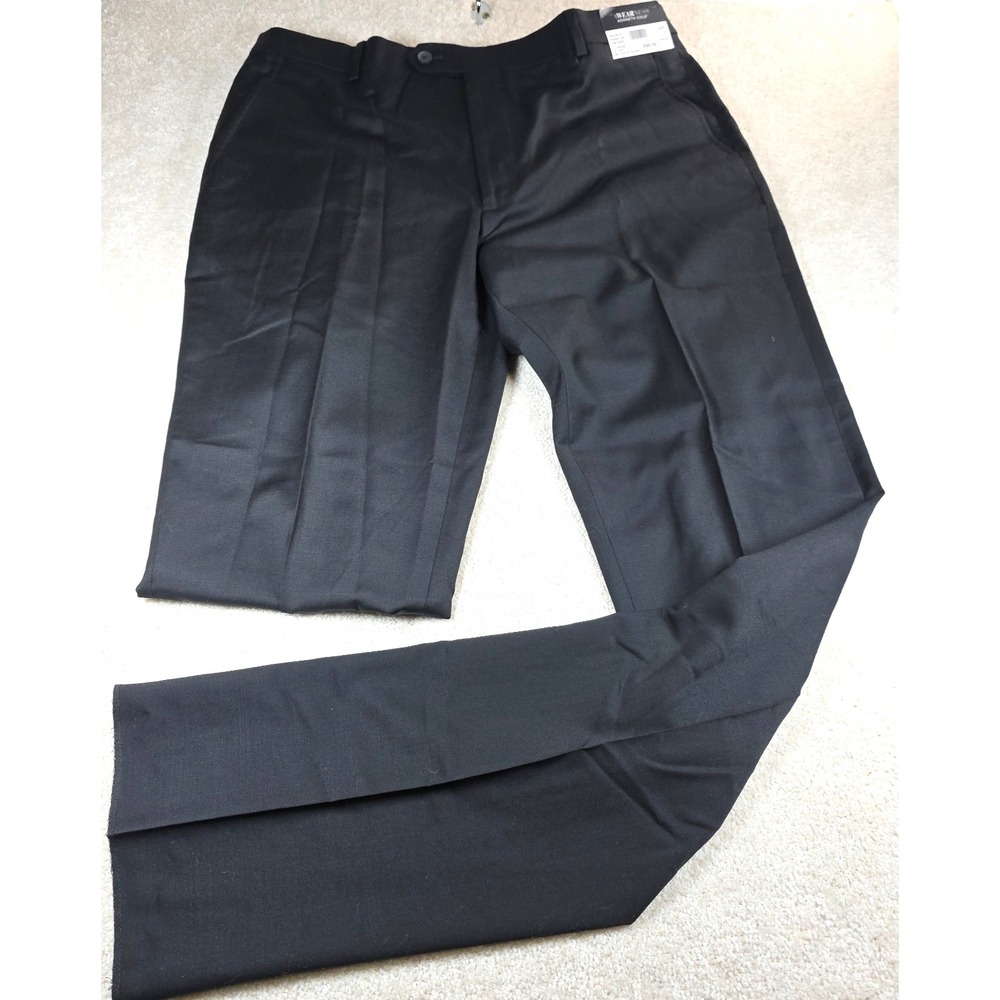 Awearness Kenneth Cole Dress Pants Mens 36 Black Stretch Straight Slim Fit NWT